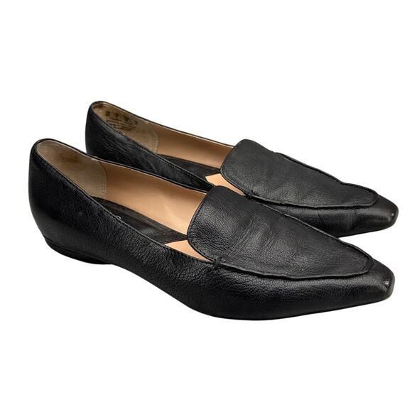 Franco Sarto Belamour Black Leather Point Toe Slip On Casual Loafer Women 6 - Picture 1 of 7